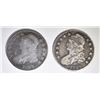 Image 1 : 1828 VG & 1828 XF marks BUST HALF DOLLARS