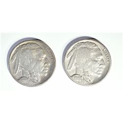 1918-D FINE  & 18-S VF+ BUFFALO NICKELS