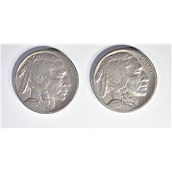 1919-D FINE & 1919-S VF BUFFALO NICKELS