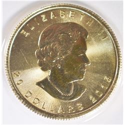 2015 HALF OUNCE .9999 GOLD CANADA MAPLE LEAF