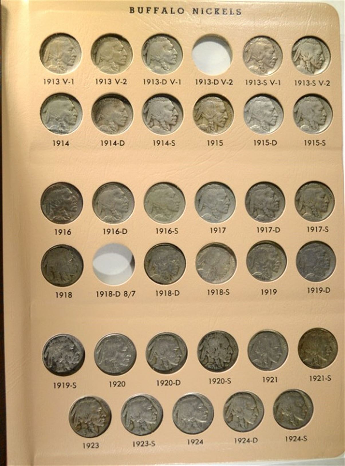 SET BUFFALO NICKELS COMPLETE EXCEPT 13D T2,
