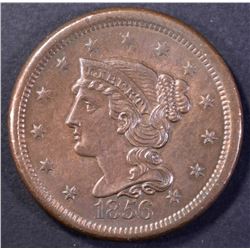 1856 LARGE CENT, CH BU