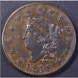 1818 LARGE CENT, CH BU RANDALL HOARD!