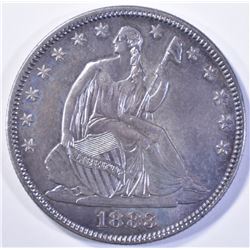 RARE!! 1883 SEATED HALF DOLLAR, CH BU