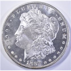 1887 MORGAN DOLLAR, GEM BU DMPL