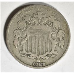 1882 SHIELD NICKEL, XF