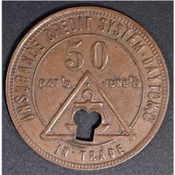 BOLEN COAL CO DAYTON OH, GOOD FOR 50 TOKEN