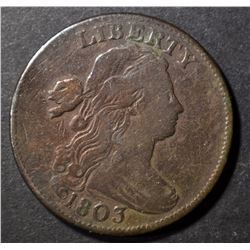 1803 DRAPED BUST LARGE CENT, FINE