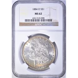 1884-O MORGAN DOLLAR NGC MS-62