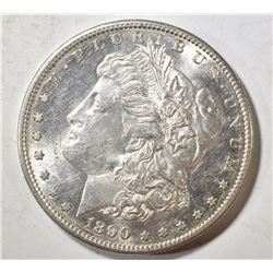 1890-S MORGAN DOLLAR, CH BU