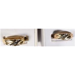 2 - 14k COMFORT FIT GOLD/DIAMOND BANDS