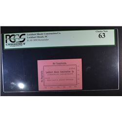 $1 COMMISSARY SCRIP 1890 LOCKHART SHOALS