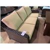 Image 1 : 3 PCS 2 - TONE PLASTIC RATTAN OUTDOOR PATIO CHAT SET INCLUDING: 3 SEAT SOFA & 2 ARM CHAIRS WITH