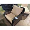 Image 3 : 3 PCS 2 - TONE PLASTIC RATTAN OUTDOOR PATIO CHAT SET INCLUDING: 3 SEAT SOFA & 2 ARM CHAIRS WITH