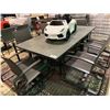 Image 1 : 7 PCS 84" X 42" CAST ALUMINUM OUTDOOR PATIO TABLE SET INCLUDING: 4 MESH SEAT ARM CHAIRS, 2 MESH