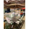 Image 1 : 8 PCS 70" X 45" CAST ALUMINUM OUTDOOR PATIO TABLE SET INCLUDING: 6 MESH SEAT ARM CHAIRS,  MULTI -