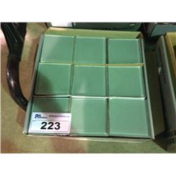 4" X 4" BEIGE & GREEN TEA MOSAIC TILES FNK # 37 & 17