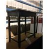 Image 2 : 2 METAL DRYING RACKS & DARK WOOD SIDE TABLE