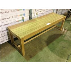 SOLID TEAK OUTDOOR PATIO 3 SEAT BENCH