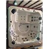 Image 1 : CAL SPA HOT TUB, AMERICAN SPAS LUXURY SERIES, CAMEO/GYPSUM ARCY 90X90 SMOKE BASE,3 CONTOUR