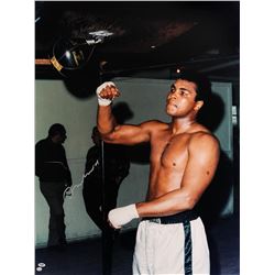 Muhammad Ali Training on Speedbag - Color Print