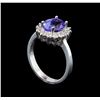 Image 4 : 14KT White Gold 2.27 ctw Tanzanite and Diamond Ring