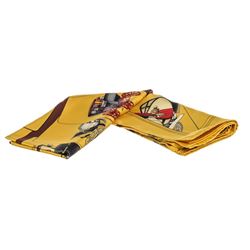 Hermes Yellow Multicolor Carrosserie Silk Scarf
