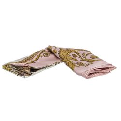 Hermes Pink  Multicolor Silk La Promenade De Longchamps Scarf
