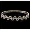 Image 1 : 1.55 ctw Diamond Bangle Bracelet - 18KT White Gold