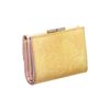 Image 3 : Pinky & Dianne Yellow Metallic Floral Print Patent Leather Small Wallet