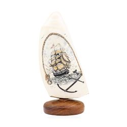 Whale Tooth Scrimshaw by Doug Fine