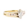 Image 1 : 0.75 ctw Diamond Ring Soldered To Band - 14KT Yellow Gold