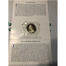 Battle of Britain Marshall Islands 5 Dollar Commemorative Coin in Original Package