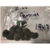 Image 1 : Bag of 38 Total 1943 WWII Steel Pennies Assorted Mints and Grades