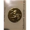 Image 2 : 24k Gold on Sterling Silver Proof 68.4 grams or 2.41 Ounces The 100 Greatest Masterpieces MARCUS AUR