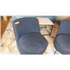 Image 2 : Pair of Upholstered Lounge Chairs 30"H (back rest) 17"H (seat)