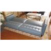 Image 2 : Upholstered Leather-Like Sofa Sleeper (Backrest Folds Down) 80"L x 30"D x 32"H
