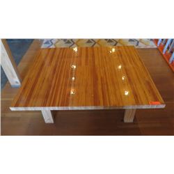 Custom Coffee Table w/Glazed Wood Top 48"L x 40"W x 18"H
