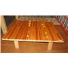 Image 2 : Custom Coffee Table w/Glazed Wood Top 48"L x 40"W x 18"H