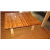 Image 4 : Custom Coffee Table w/Glazed Wood Top 48"L x 40"W x 18"H