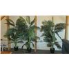 Image 2 : 3 Large Potted Faux Palm Trees 6'H