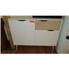 Image 1 : Two-Toned Cabinet w/Top Drawer, Multiple Shelves 39"L x 15.5"D x 32.5"H