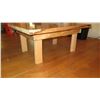 Image 2 : Custom Coffee Table w/Glazed Wood Top 40"L x 32"W x 18"H