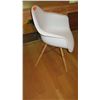Image 2 : Minimalist Composite Chair w/Wooden Legs (32" back height, 16" seat height)
