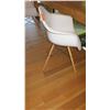 Image 2 : Minimalist Composite Chair w/Wooden Legs (32" back height, 16" seat height)