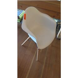 Minimalist Composite Chair w/Wooden Legs (32" back height, 16" seat height)