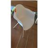 Image 1 : Minimalist Composite Chair w/Wooden Legs (32" back height, 16" seat height)
