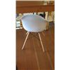 Image 2 : Minimalist Composite Chair w/Wooden Legs (32" back height, 16" seat height)