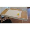 Image 2 : Compact Two-Toned Desk w/Hideaway Compartments & Charging Ports. Includes Office Chair 47.5"L x 23.5