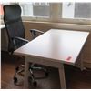 Image 1 : White Compact Desk w/ Office Chair 47"L x 27"W x 29"H